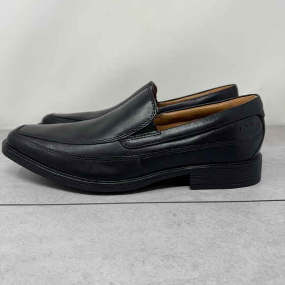 Clarks Black Leather Tilden Free Loafers Slip-Ons Size 9 Men’s Shoes main image 10